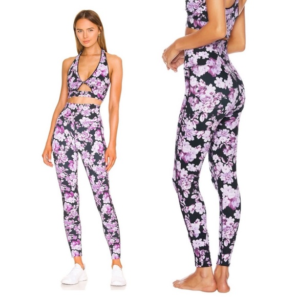 Beach Riot Kat & Twist Fairy Floral Sports Bra and Leggings Matching Set Small - Picture 2 of 14
